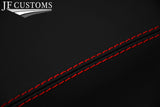 RED STITCH NAPPA 2X FRONT DOOR ARMREST COVER FOR CAYMAN BOXSTER 981 12-16