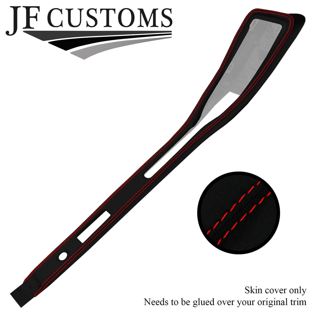 RED STITCH SUEDE TOP CENTRE CONSOLE TRIM SKIN COVER FITS LOTUS EVORA 09-18