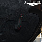 RED STITCH LEATHER BOOT PULL STRAP HANDLE COVER FITS FIAT 500 ABARTH 07-16