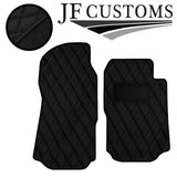 BLACK DIAMOND STITCH VINYL 2X TAILORED FLOOR CARPETS FOR TRANSIT MK7 06-10 JF1