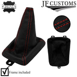 RED STITCH LEATHER MANUAL GEAR GAITER + FRAME FOR MITSUBISHI PININ 1998-2007