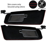 RED STITCHING 2X SUN VISORS SUEDE COVERS FITS KIA STINGER 2017-2019 CUSTOM NEW