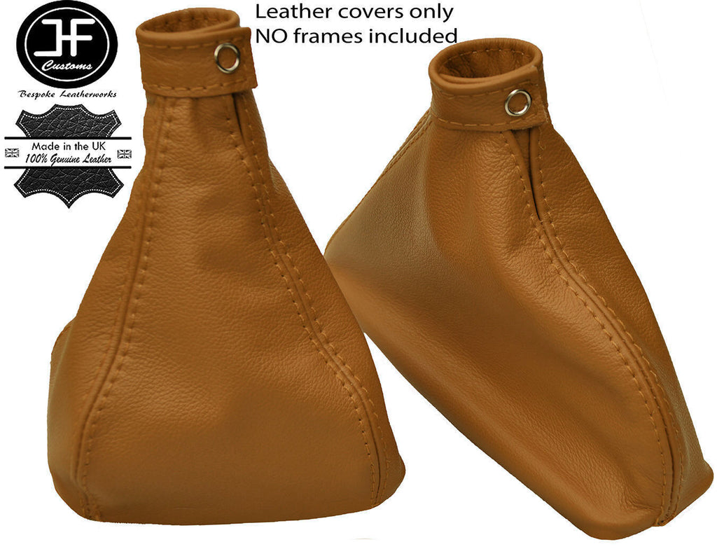 TAN REAL LEATHER GEAR GAITER & HANDBRAKE FOR ALFA ROMEO GTV SPIDER 1995-1998