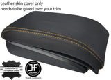 YELLOW STITCH TOP GRAIN LEATHER ARMREST COVER FITS VW TOURAN & CADDY MAXI 11-15