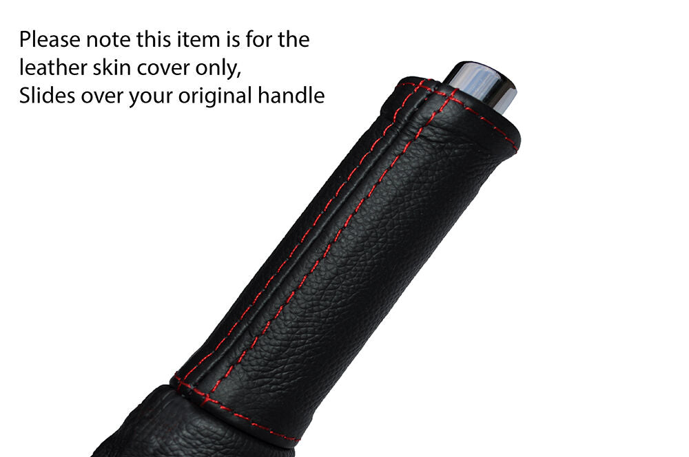 RED STITCH HANDBRAKE HANDLE LEATHER COVER FITS CHEVROLET AVEO 2008-2011