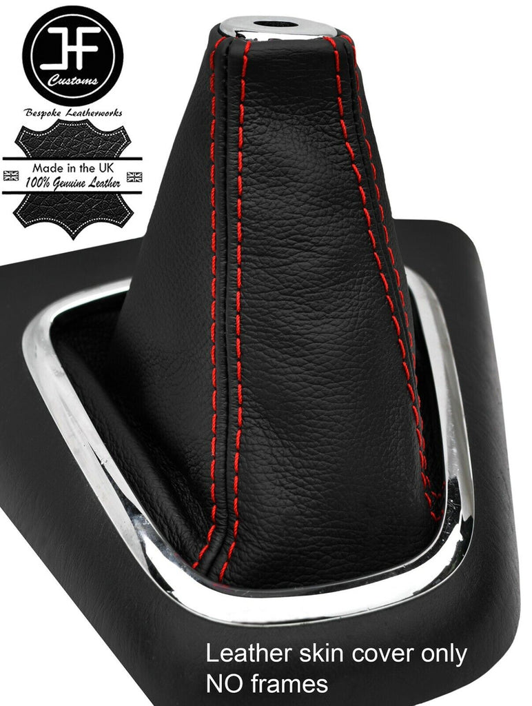 RED STITCH TOP GRAIN LEATHER GEAR GAITER FITS TOYOTA COROLLA VERSO 2001-2004