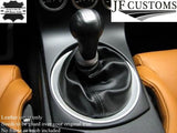 FITS NISSAN 350Z GEAR GAITER REAL LEATHER 02-08 BLACK NEW CUSTOM NEW MADE IN UK