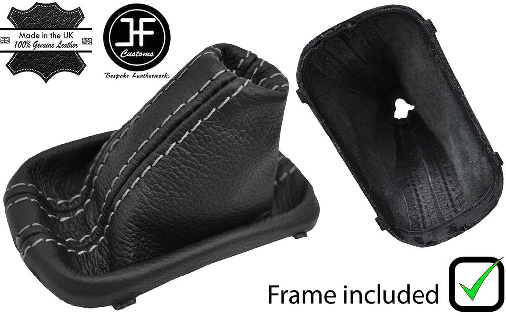 GREY STITCH DSG LEATHER GEAR GAITER + PLASTIC FRAME FITS VW GOLF MK5 MK6 04-13