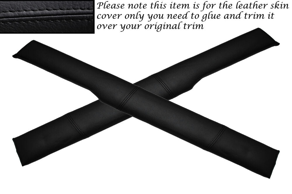 BLACK STITCH 2X DOOR CAPPINGS LEATHER SKIN COVERS FITS MG MGB GT DOOR 1966-1970