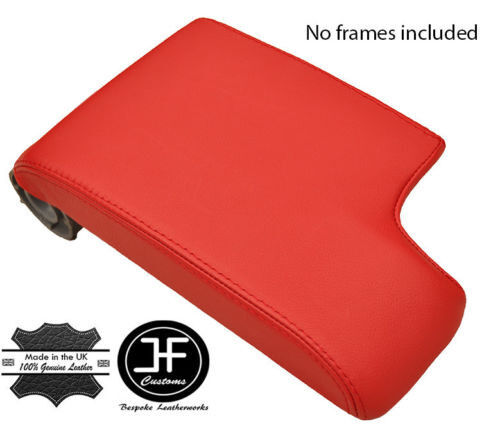 RED GENUINE TOP GRAIN LEATHER ARMREST COVER FITS BMW E46 3 SERIES 1998-2005