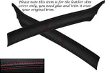 RED STITCH FITS AUDI A3 MK1 96-2003 2X WINDSCREEN A PILLAR LEATHER SKIN COVERS