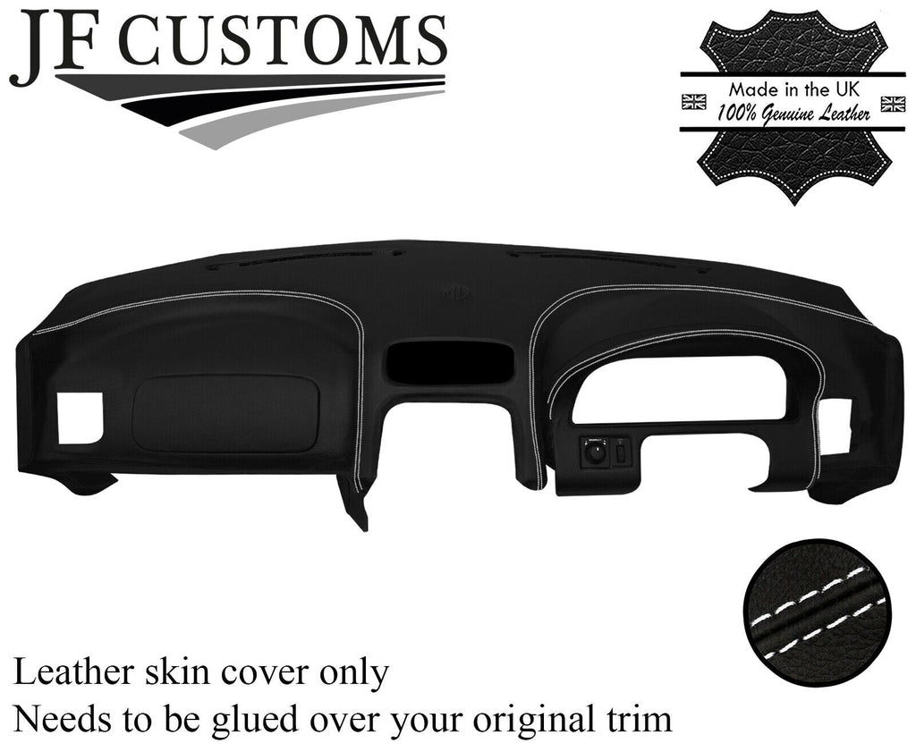 WHITE STITCH LEATHER DASHBOARD + SPEEDO + HOOD COVER FITS MG MGF MG TF 95-05