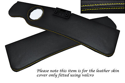 YELLOW STITCH FITS ALFA ROMEO GTV SPIDER 916 95-99 2X SUN VISORS LEATHER COVER