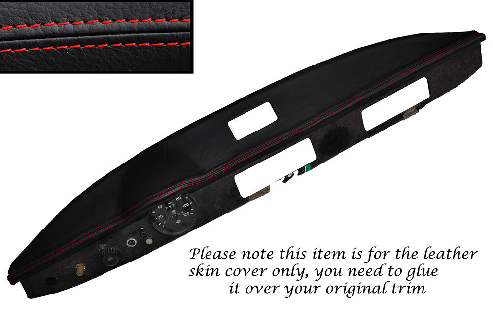 RED STITCHING TOP DASH DASHBOARD LEATHER SKIN COVER FITS TRABANT 601 CUSTOM NEW