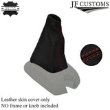 FITS RENAULT TWINGO 2006+ GEAR GAITER LEATHER red stitch CUSTOM NEW MADE IN UK