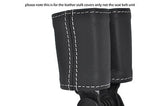 white stitching FITS AUDI TT MK2 2006-2011 2X REAR SEAT BELT LEATHER COVERS