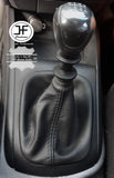 BLACK MANUAL REAL LEATHER GEAR GAITER FITS HYUNDAI I30 2011-2015 CUSTOM NEW