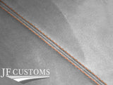 BEIGE STITCH L GREY LUXE SUEDE HEADLINER COVER FOR VW PASSAT CC 09-17 5 DOOR