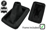 BLACK STITCH LEATHER MANUAL GEAR GAITER+PLASTIC FRAME FOR TOYOTA MR2 MK2 89-00