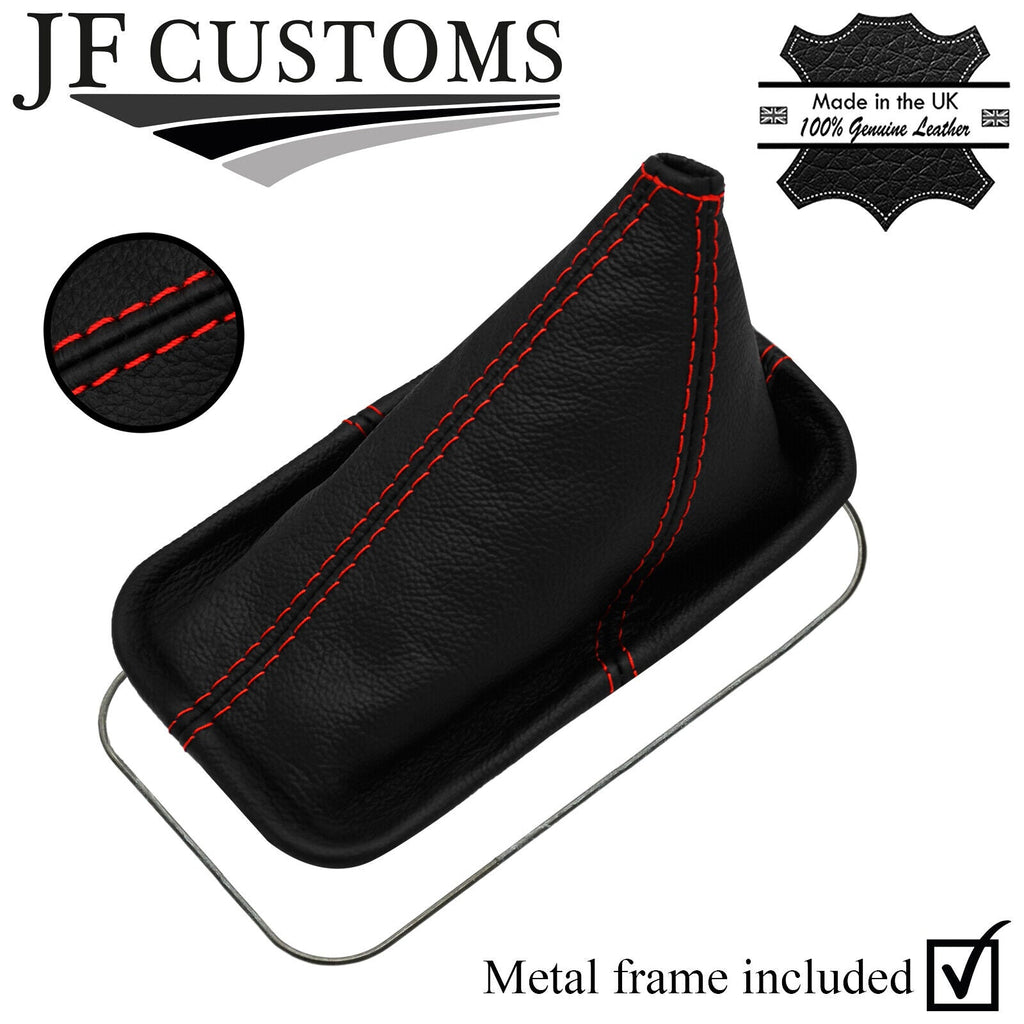 RED STITCH LEATHER GEAR GAITER+METAL FRAME FITS FITS DAIHATSU TERIOS 97-05