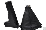 FITS AUDI TT GEAR + HANDBRAKE GAITER  BLACK STITCH 07+ CUSTOM NEW MADE IN UK