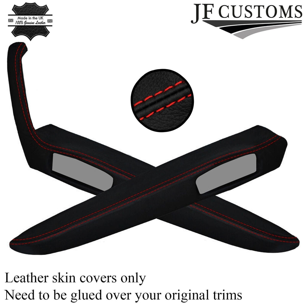 RED STITCH DOOR HANDLE 2X ARMREST SKIN COVER FITS PORSCHE 911 EARLY 1969-1973