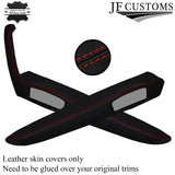 RED STITCH DOOR HANDLE 2X ARMREST SKIN COVER FITS PORSCHE 911 EARLY 1969-1973