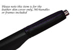 PURPLE STITCH HANDBRAKE HANDLE LEATHER COVER FITS VW GOLF MK5 MK6 JETTA  04-13