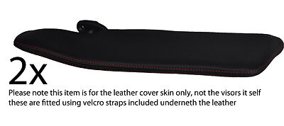 red stitch FITS MAZDA MX5 MK1 MIATA 89-97 2X SUN VISORS LEATHER COVERS
