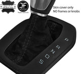 BLACK STITCH REAL SUEDE AUTOMATIC GEAR GAITER FOR FORD FIESTA MK9 2013-2018