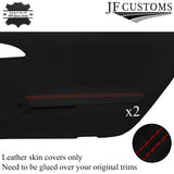 RED STITCH NAPPA 2X FRONT DOOR ARMREST COVER FOR CAYMAN BOXSTER 981 12-16
