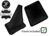 BLACK TOP GRAIN LEATHER GEAR GAITER+PLASTIC FRAME FOR VW GOLF MK1 RABBIT JETTA