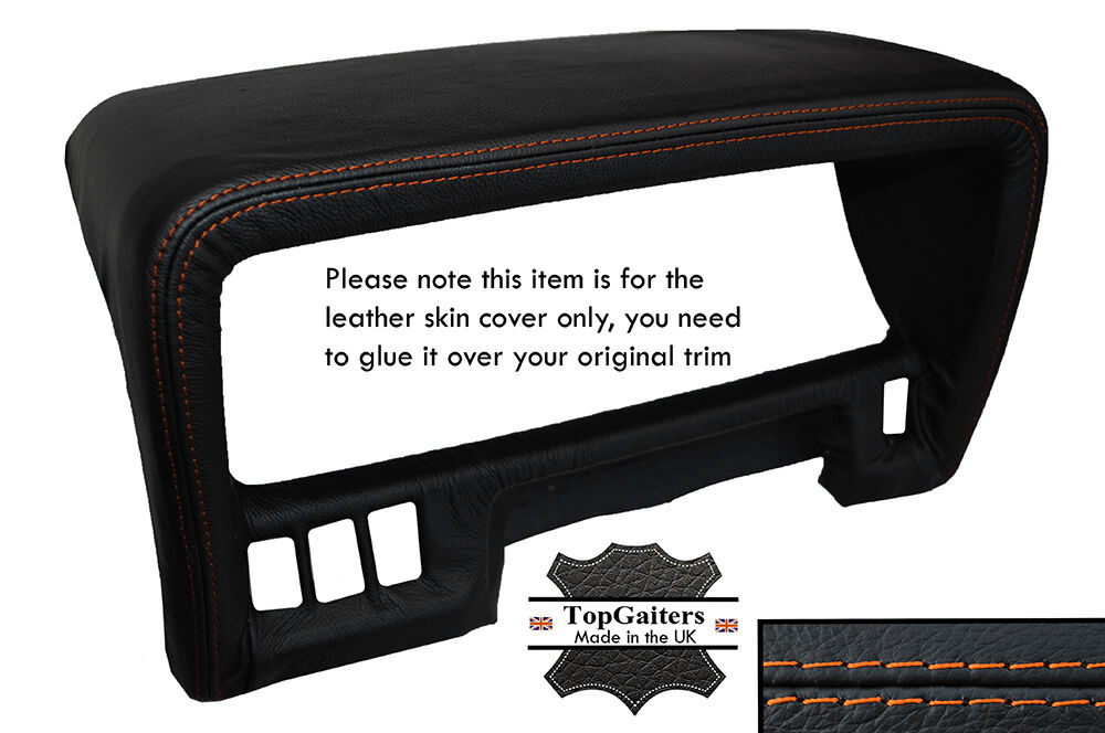 ORANGE STITCHING SPEEDO HOOD TRIM LEATHER SKIN COVER FITS NISSAN PATROL Y60