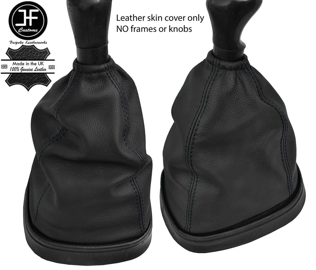 BLACK STITCH LEATHER MANUAL GEAR GAITER OVER RUBBER FITS MERCEDES ATEGO 823