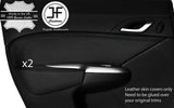BLACK STITCH 2X REAR DOOR CARD TRIM LEATHER COVER FOR HONDA CIVIC 06-12 STYLE 2