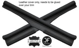BLACK STITCH 2X REAR DOOR INNER SILL LEATHER COVERS FITS VW GOLF MK2 JETTA 83-92