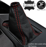 RED STITCH TOP GRAIN LEATHER MANUAL GEAR GAITER  FITS TOYOTA RAV 4 2013-2018