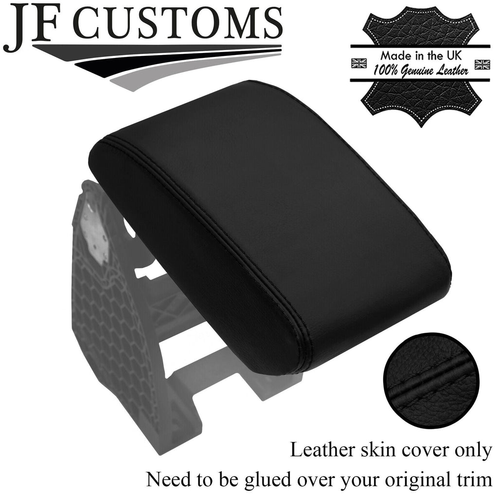 BLACK STITCH TOP-GRAIN LEATHER ARMREST LID COVER FITS SKODA YETI 2009-2017