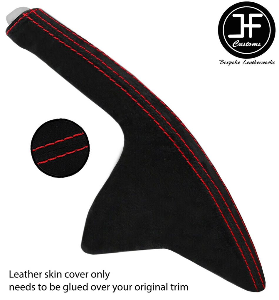 RED  STITCHING HANDBRAKE GAITER SUEDE COVER FITS HONDA ACCORD 1998-2002