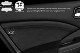 BLACK STITCH 2X REAR DOOR CARD TRIM LEATHER COVERS FITS HONDA CRV 2012-2016