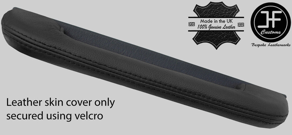 BLACK PASSENGER DASH HANDLE REAL LEATHER COVER FOR JEEP WRANGLER TJ 1997-2006
