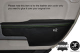 GREEN STITCH 2X REAR DOOR ARMREST SKIN COVERS FITS RANGE ROVER VOGUE L322