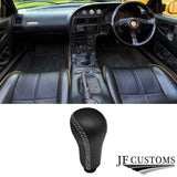 FITS LOTUS ELAN M100 S2 TURBO L GREY STITCH LEATHER COVERED GEAR KNOB + FRAME