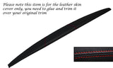 RED STITCH TOP DASH DASHBOARD LEATHER SKIN COVER FITS SUNBEAM RAPIER CUSTOM NEW