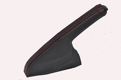 red stitch FITS FIAT PANDA 2003+ LEATHER HANDBRAKE GAITER CUSTOM NEW MADE IN UK