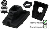 BLACK STITCH LEATHER AUTOMATIC STRONIC GEAR+FRAME+TOP RING FOR AUDI A4 B9 15-20