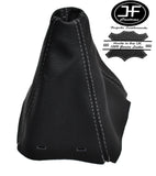 GREY THREAD STITCHED  FITS SAAB SS 93 9-3 2003+ REAL LEATHER GEAR GAITER