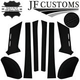 BLACK STITCH 2X A B C PILLAR KIT+ 2X REAR TRIM COVERS FOR DATSUN 510 1600 SEDAN