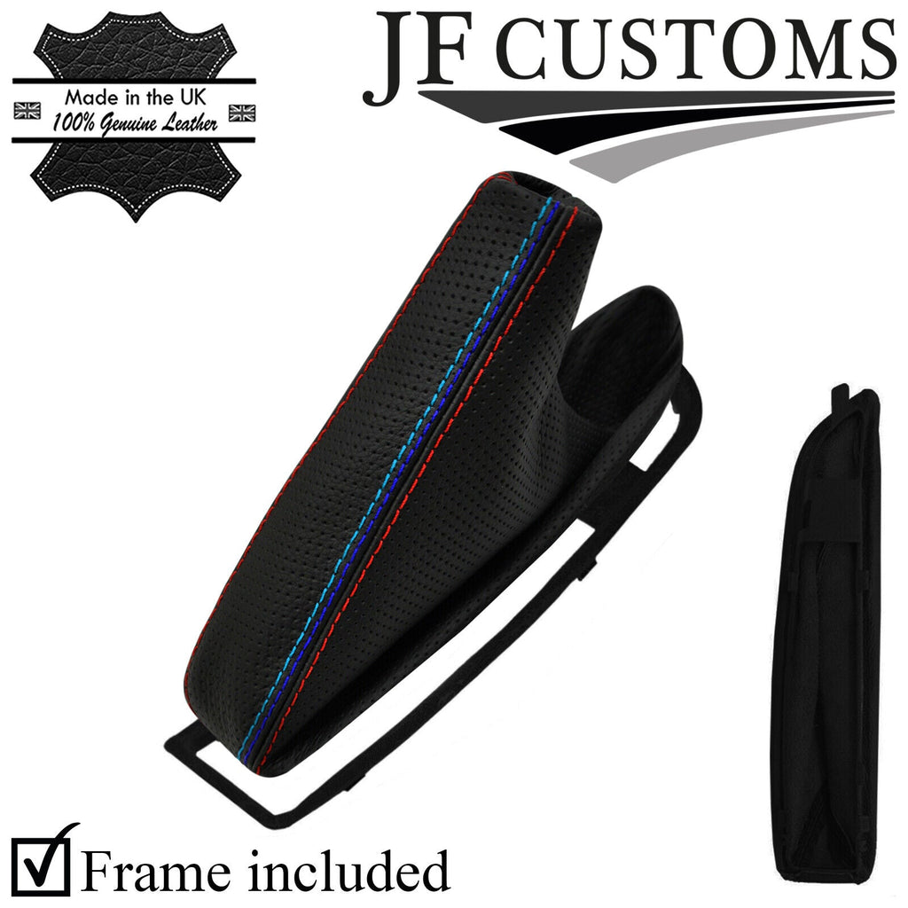 TRI STITCH PERFORATED LEATHER HANDBRAKE GAITER+FRAME FOR BMW E81 E82 E87 E88