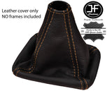 BEIGE STITCH TOP GRAIN LEATHER GEAR GAITER FITS TOYOTA CELICA TA22 TA23 RA28